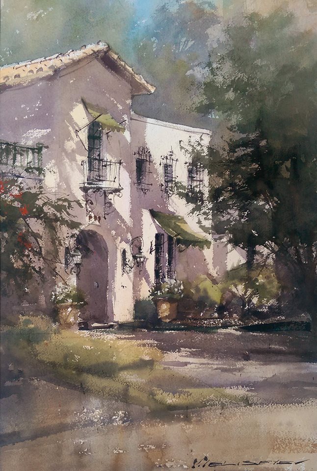 弗拉迪斯拉夫!印象水彩/美国当代艺术家弗拉迪斯拉夫水彩作品