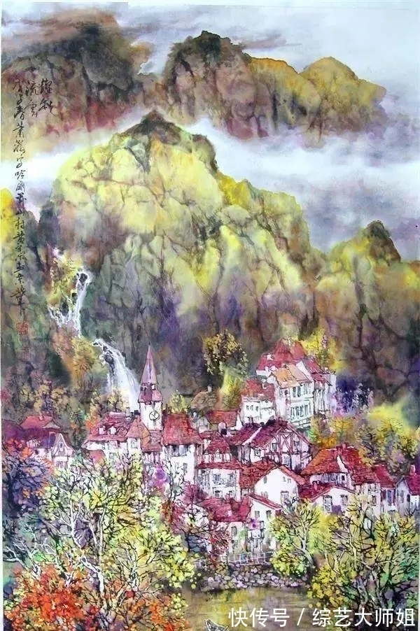 萧瀚$旅德中国画家|色彩的魅力!萧瀚彩墨山水画