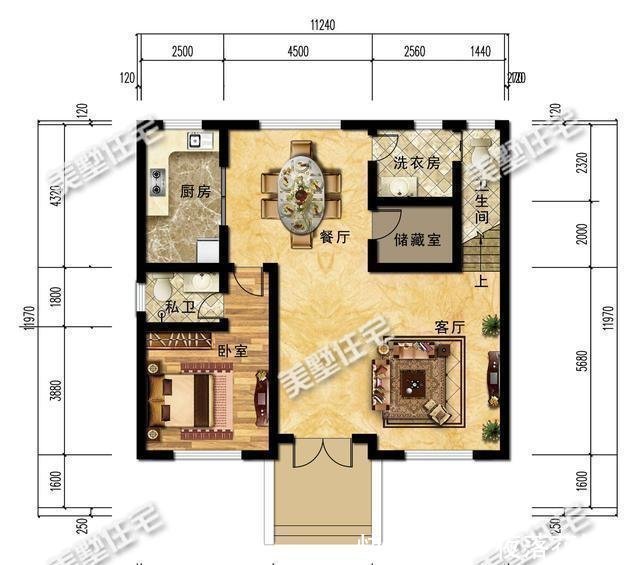 别墅|占地121平的二层别墅，四卧三厅的布局，老家建一栋，刚刚好