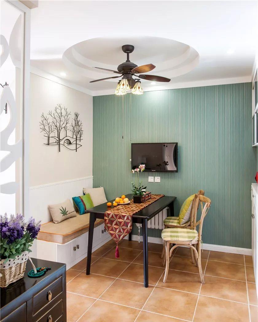 两居|美式休闲两居案例装修图，一个餐厅就把我迷住了，真好看！