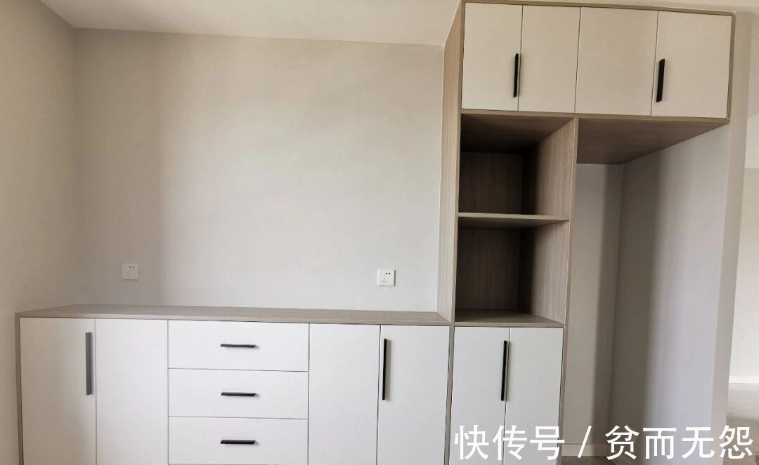硬装|硬装做完了,不做电视墙,打扫干净很喜欢,尤其是木工打的柜子!