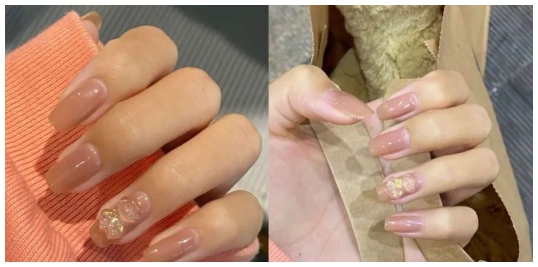 四季皆宜的裸色美甲，百搭显白，不会出错的搭配款式