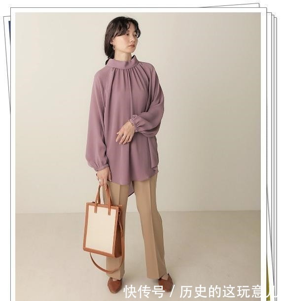 棕色 紫色上衣现在也很时髦,轻松完成秋季的优雅穿搭!