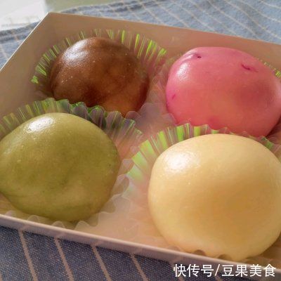 糯米粉|四色雪媚娘（无色素）大福