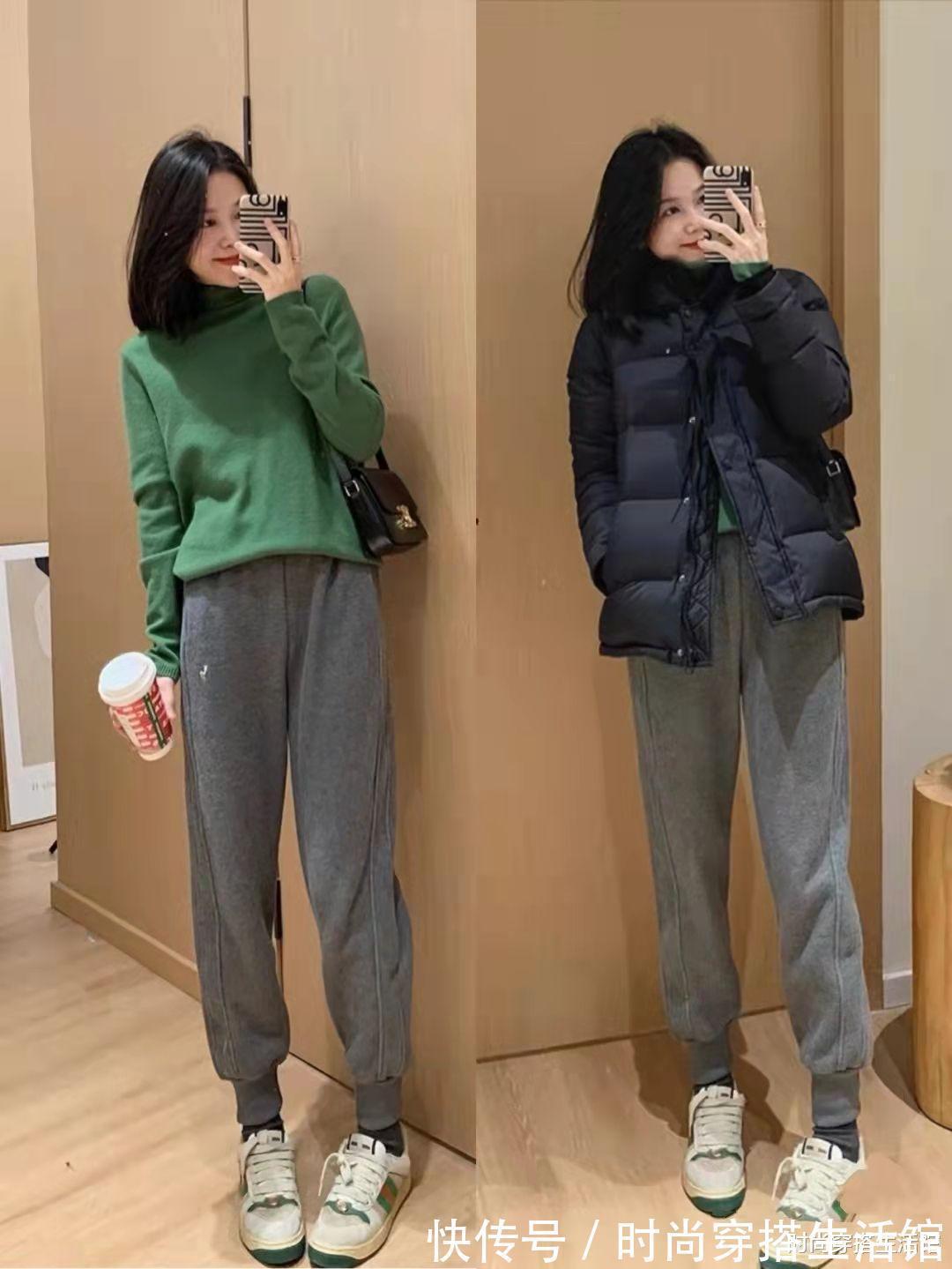 裤子 “羽绒服+阔腿裤”太显胖了,今年试试这4种裤子,保暖时髦又减龄