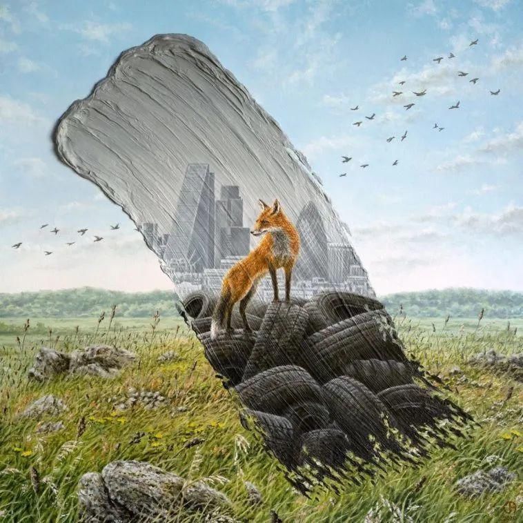 自然动物!他用“脏颜料”,毁掉漂亮的风景画,知道原因的人都沉默了