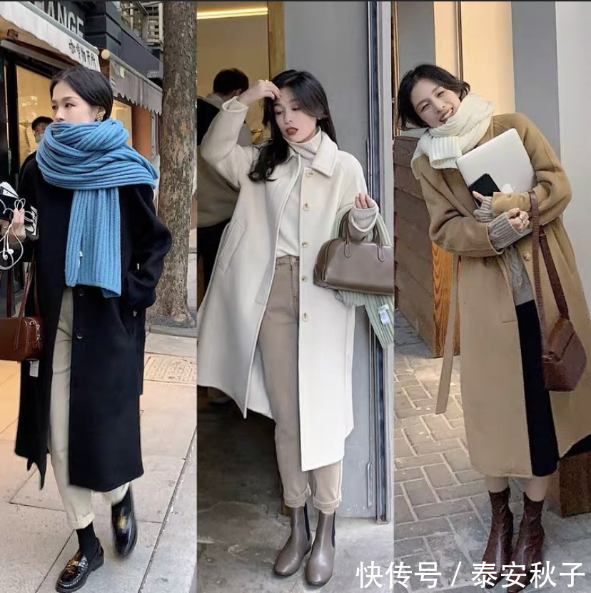 外套 今年冬天火了一种穿法:叫“外套+半身裙/裤”,温暖好看,好美啊