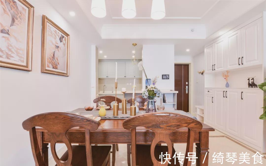 美式|142平美式四居室,户型方正,色调浪漫又温馨,以后有房也这样装