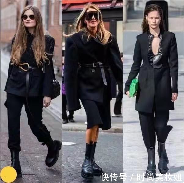 街拍|全黑穿搭永不过时,4种搭配打造高级范,时髦与气质并存