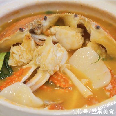 降温天一定要喝碗热乎乎的「梭子蟹年糕汤」，啊啊啊鲜到掉眉毛