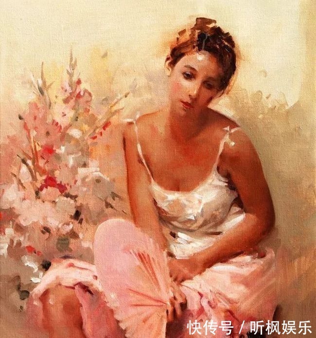 瓦伦西亚$西班牙艺术家尼迪亚笔下的女人,美得像花一样尽情地绽放