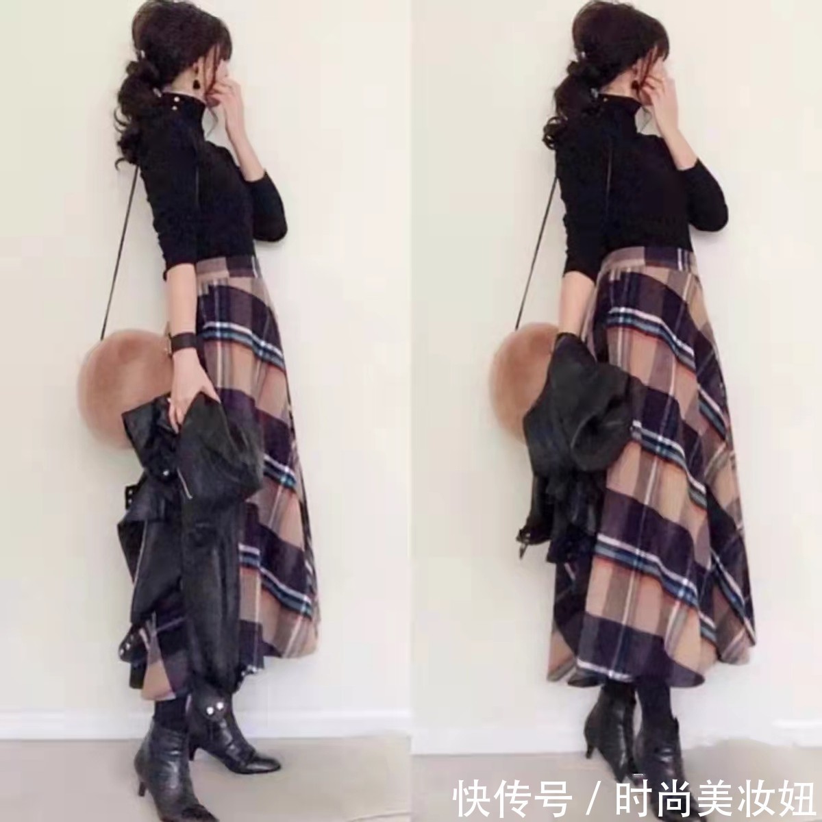 格纹|冬天毛衣怎么穿更显气质,试试“日系风”穿搭,洋气又高级