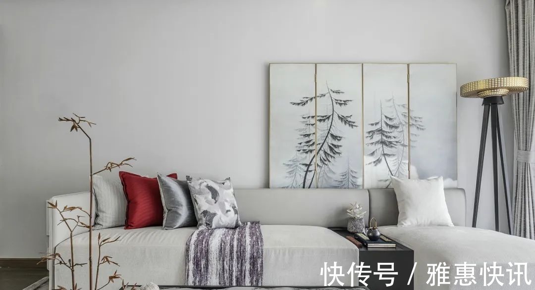 浅灰色调|145㎡现代新中式风,全屋淡雅柔美,时尚又有韵味