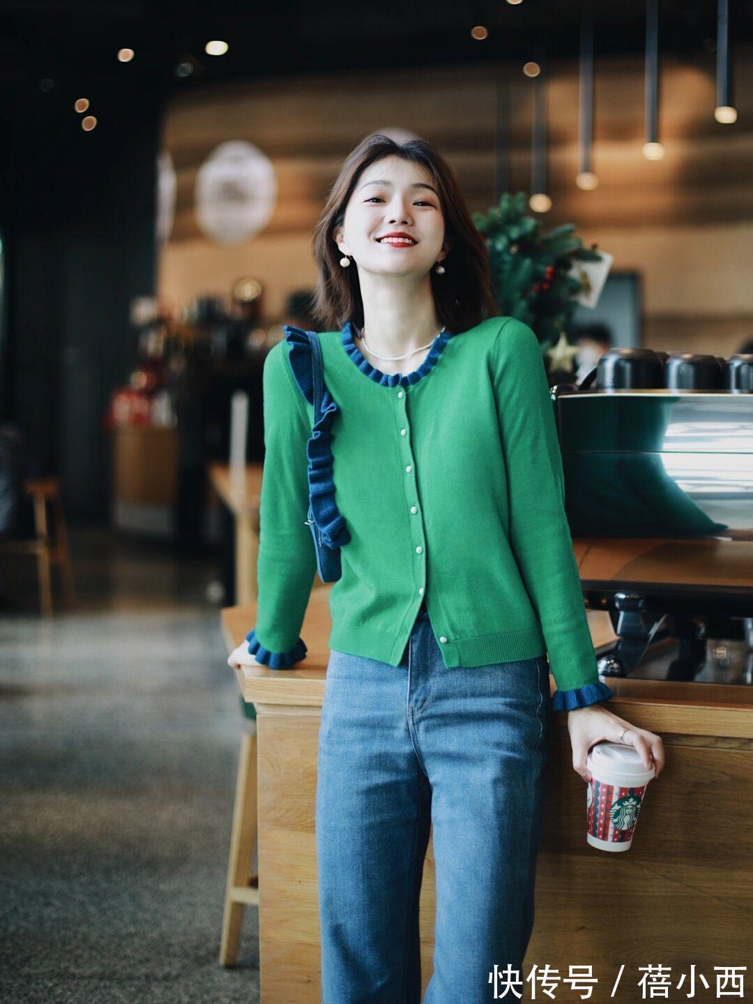博主 不管你皮肤白不白,今年要买毛衣就买“绿色”,提气质又显档次