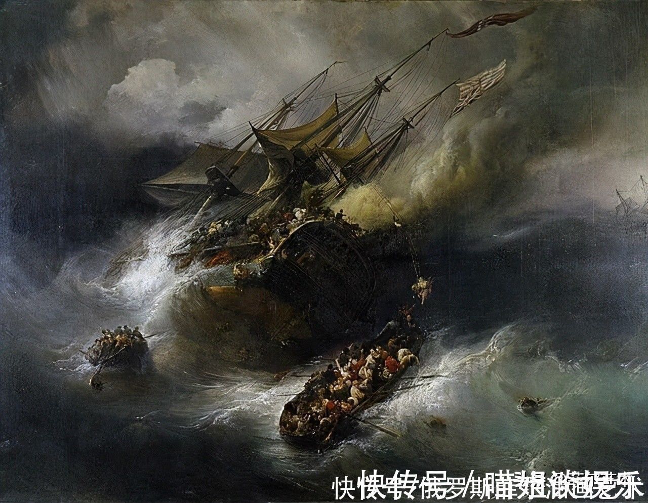 艺术作品|法国画家让·安托万·西奥多·德古丁海战、海景油画艺术作品欣赏