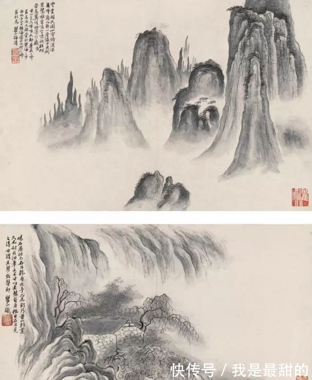 黄山松$神笔出妙意，恰似天上人间！梅清山水画精读