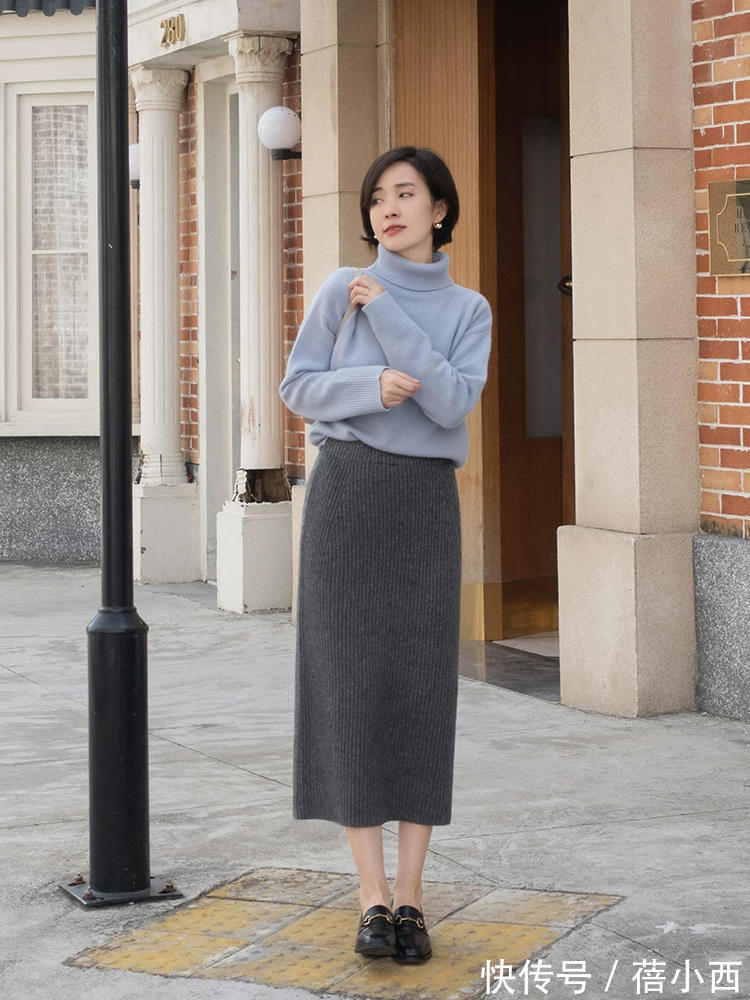 毛呢|百穿不厌!今冬流行这3款“半身裙”,搭配毛衣来穿气质优雅十足