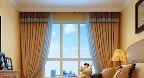窗帘杆|头一次见人装窗帘不用窗帘杆,这样设计,好看又好用