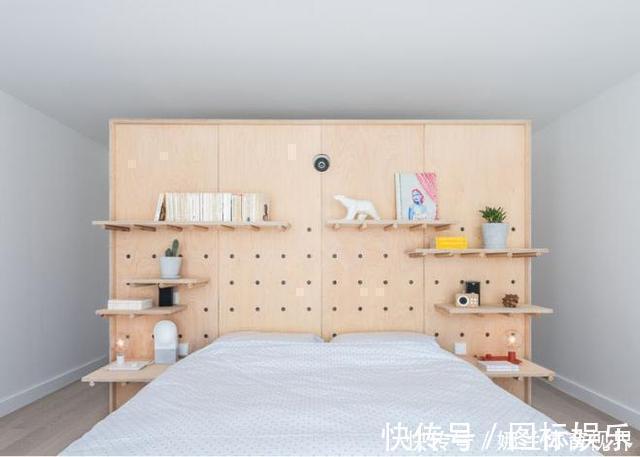 床头|现在流行床头不靠墙，这样沿墙面打整排柜子，拿衣服都不用下床