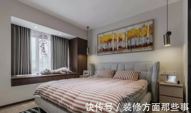 港湾|125平三室改二居室,用现代风设计一个温馨的港湾