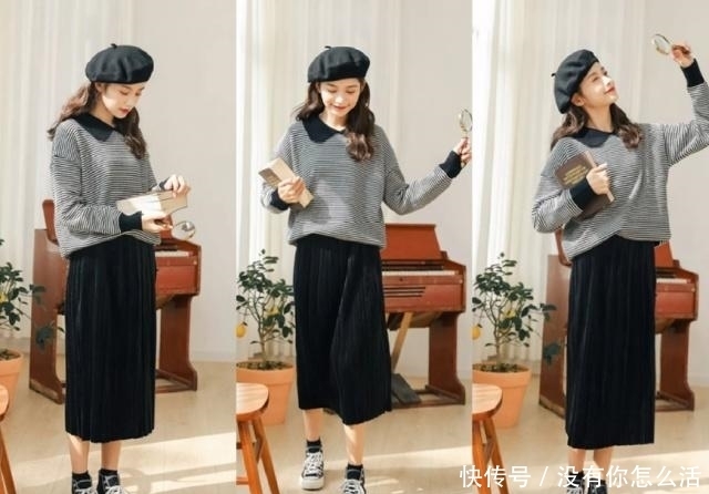 毛衣搭配针织裙最in,减龄又显瘦,谁穿谁先美!