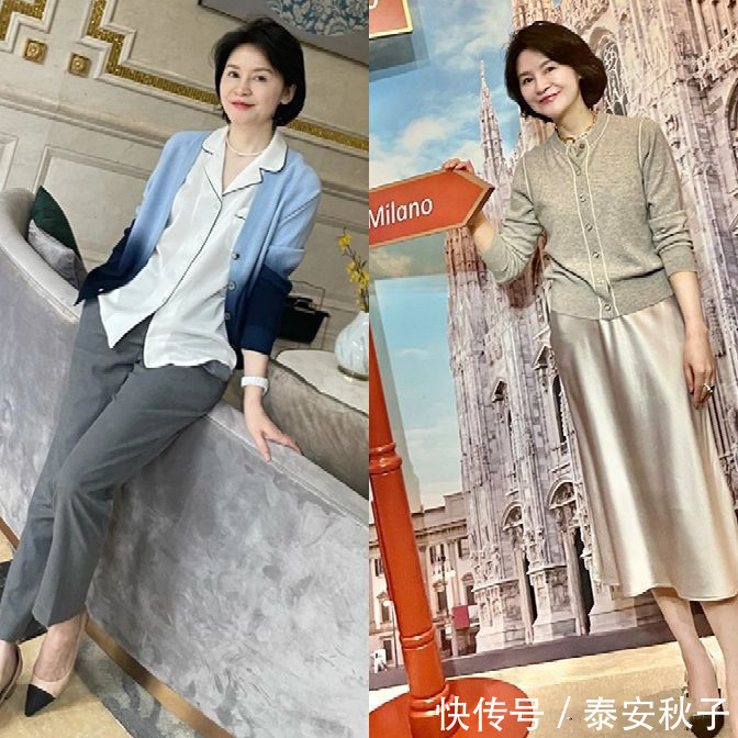 女人|50岁+女人别穿得像大妈！学她的减龄穿搭：年过半百也能很迷人