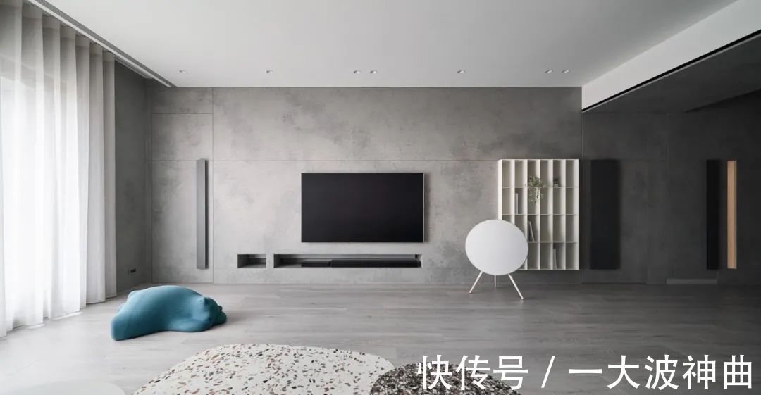 卧室|100㎡简约工业风,低调安静的水泥灰,装出别样高级的美