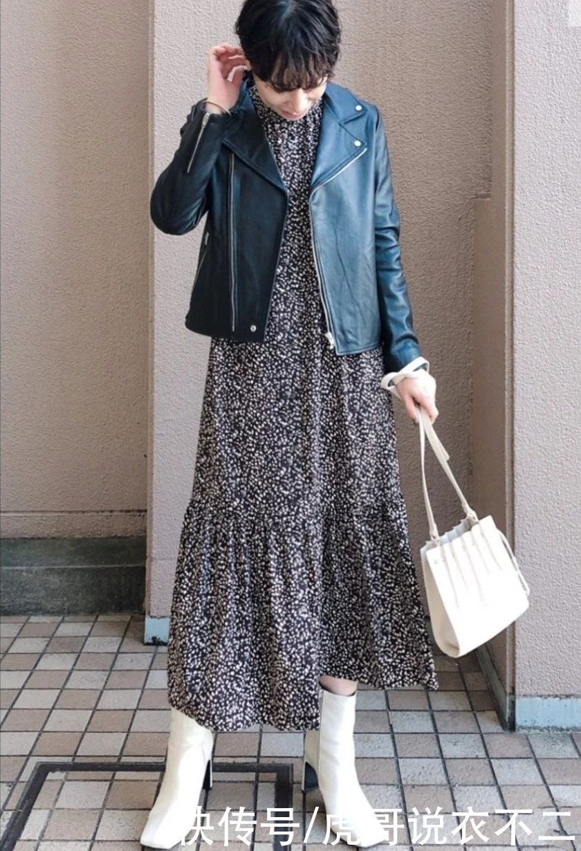皮衣|“中年矮个女人”穿衣别太随便，学日本素人的搭配，简约又显气质