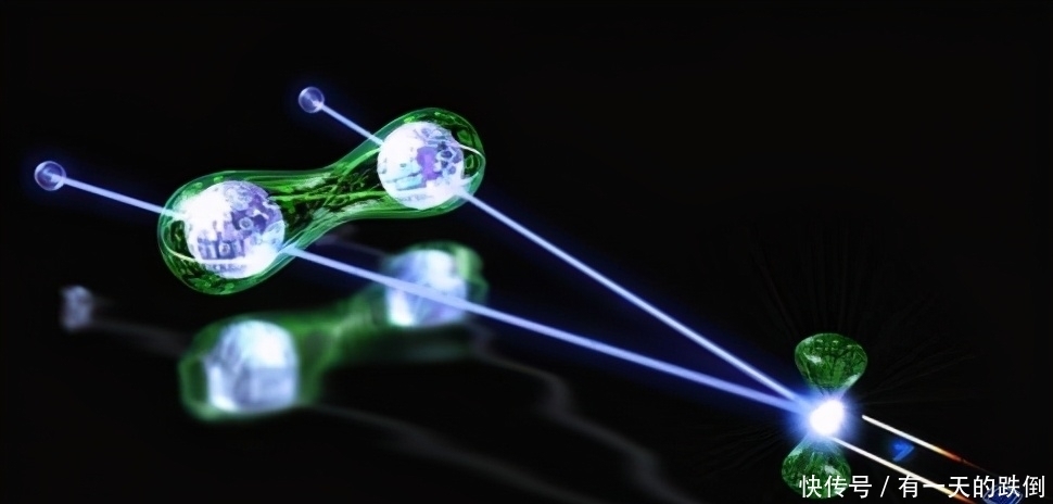 在「量子力学」领域，具有纠缠态的两个粒子能够瞬间共享物理状态