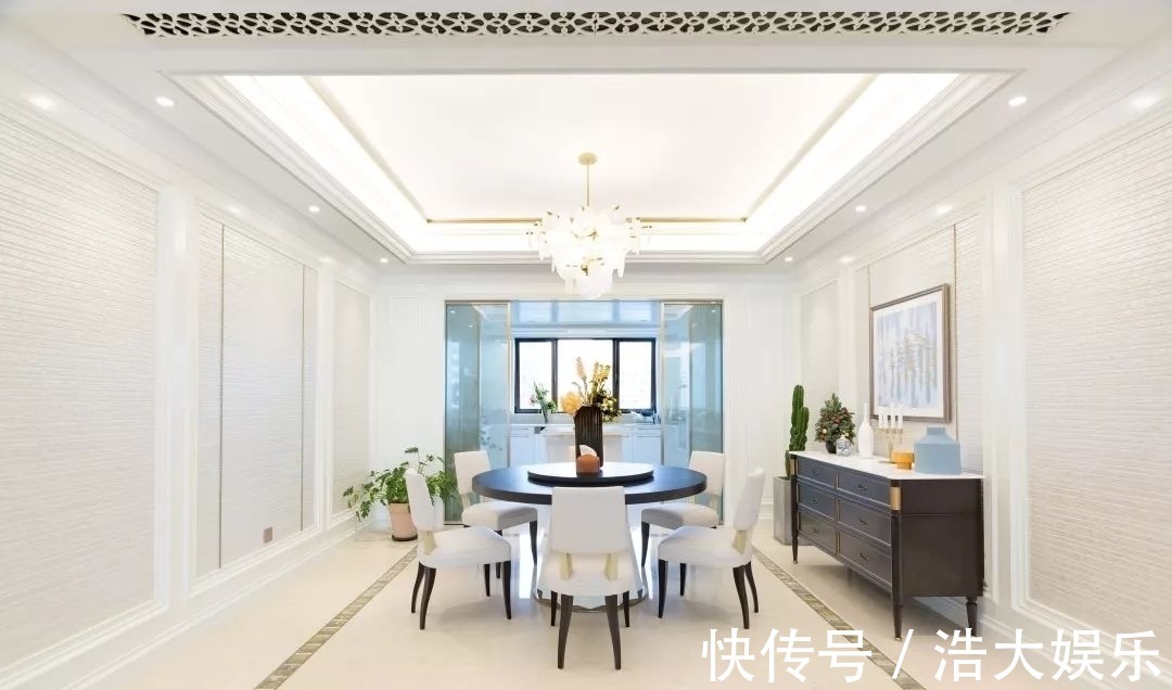 软装|270㎡精装房软装设计,简洁、纯美的温馨轻法式风