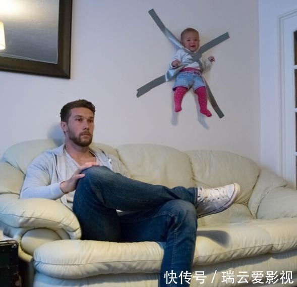 丈夫|“最懒爸爸”火了,用电风扇喂儿子吃西瓜!网友:不当科学家可惜