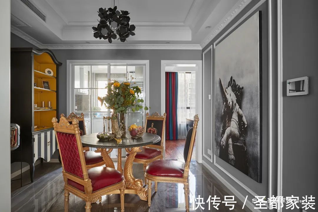 白雪公主|139㎡现代美式家装案例,仙境之旅美出天际,复古浪漫100分