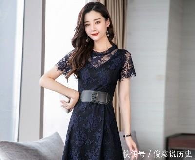 收腰的版型|女神们都钟爱的蕾丝连衣裙,性感妩媚,妖娆动人