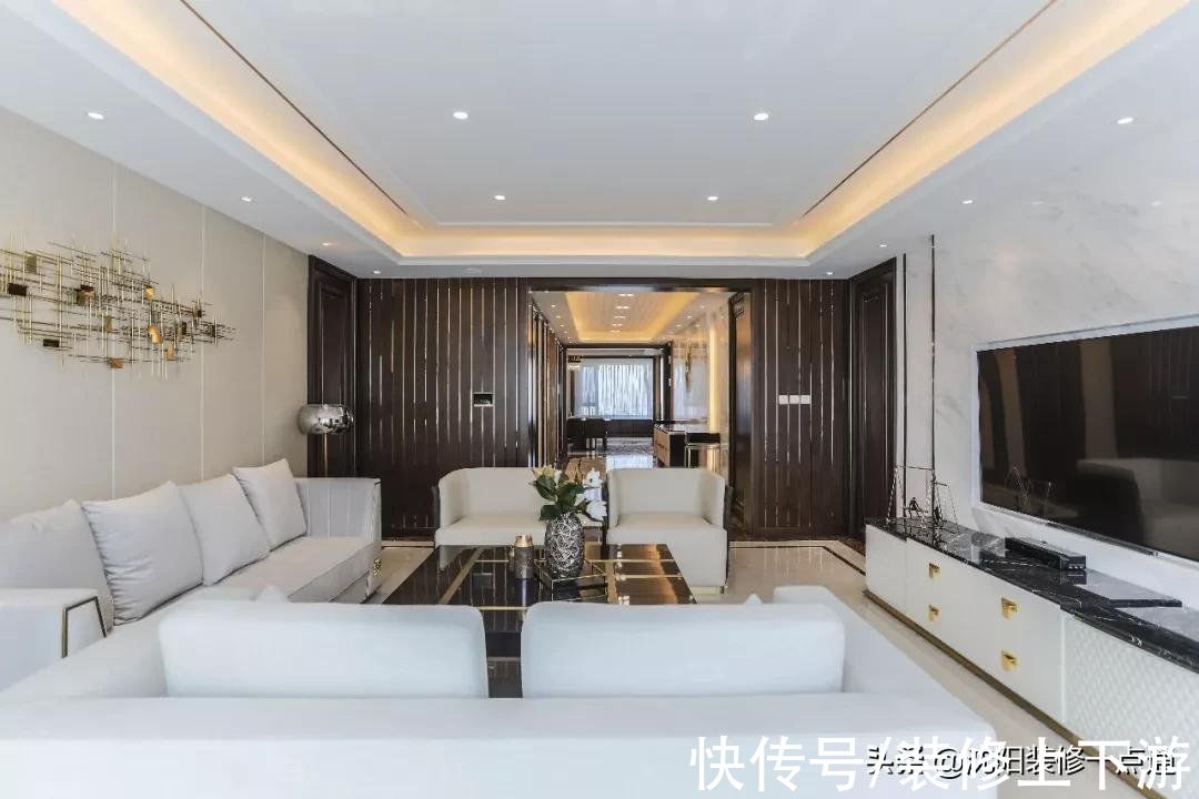 理石|227平现代轻奢装修实景图