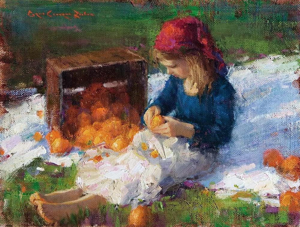 美少女!从小就渴望成为一个艺术家!美国画家笔下美少女油画欣赏