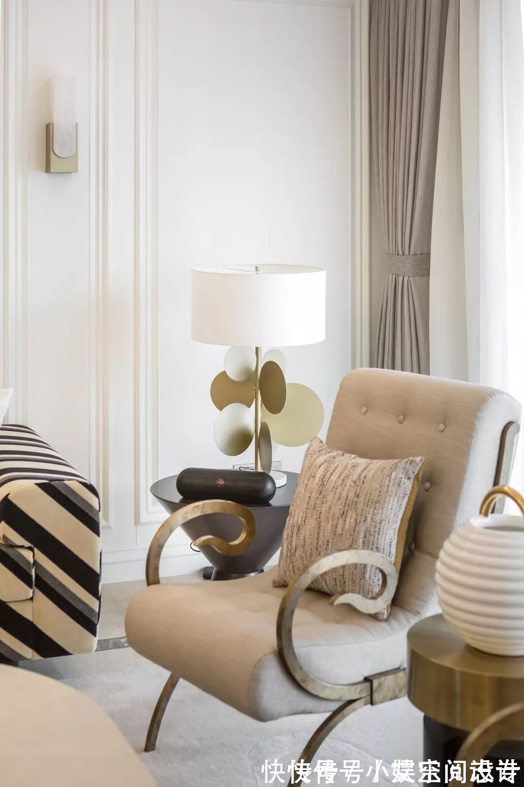 空间|270㎡精装房软装设计,简洁、纯美的温馨轻法式风