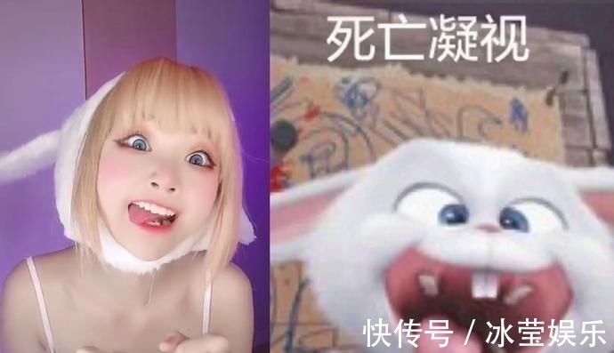 二次元|小姐姐模仿二次元小白兔,模仿兔牙很形象,萌萌哒超可爱