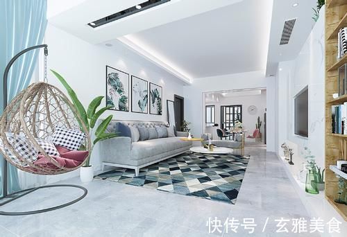 色调|100平现代风极简家，浅色系混搭设计，让整个内景充满浪漫气息