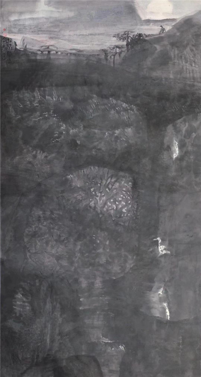 吴良@艺术鉴赏网:山水画名家吴良发“色墨混合”艺术构想