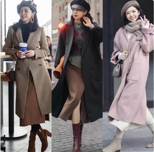 今冬流行的是“呢子大衣＋裤裙”，时髦洋气又保暖，三木教你搭配