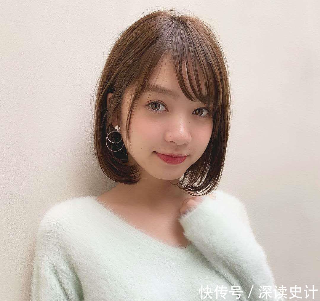 圆脸型|别总抱怨脸太圆,当你试过这款“齐脖”发型后,就知道圆脸有多美