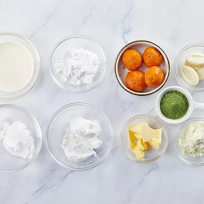 面团|抹茶奶黄流心月饼