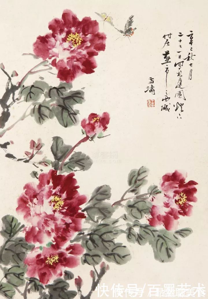 小写意@唯有牡丹真国色!小写意牡丹画150幅,美醉了