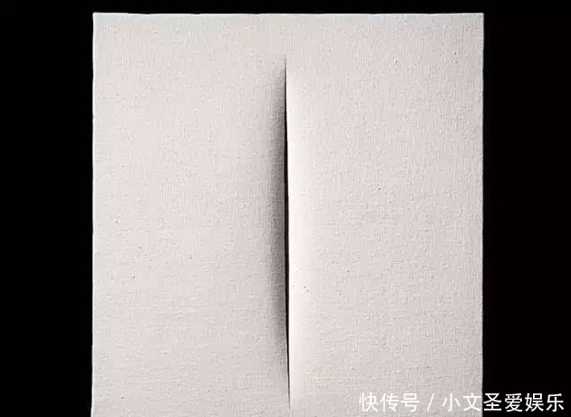 他拿刀随意在画布上割几下,就卖出1