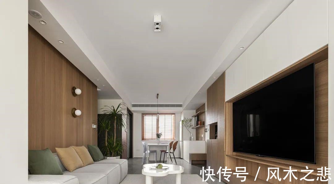 门洞|109㎡四口之家,全屋配色太清爽,三室两厅不压抑!