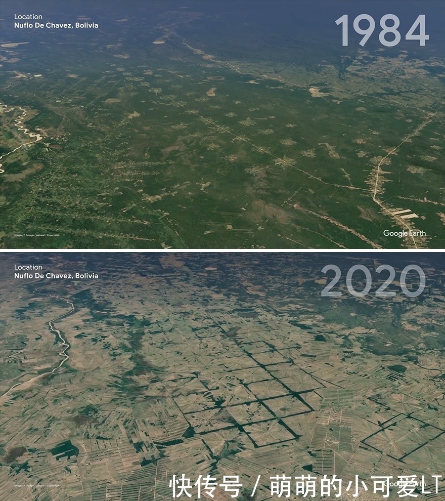 恩赖特 16张卫星图像显示我们的星球在36年内发生了巨大的变化