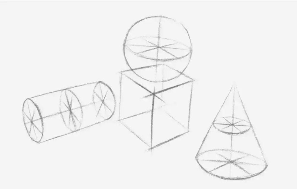  基础|几何体结构素描怎么画？分步骤图解示范教你，适合0基础临摹学习