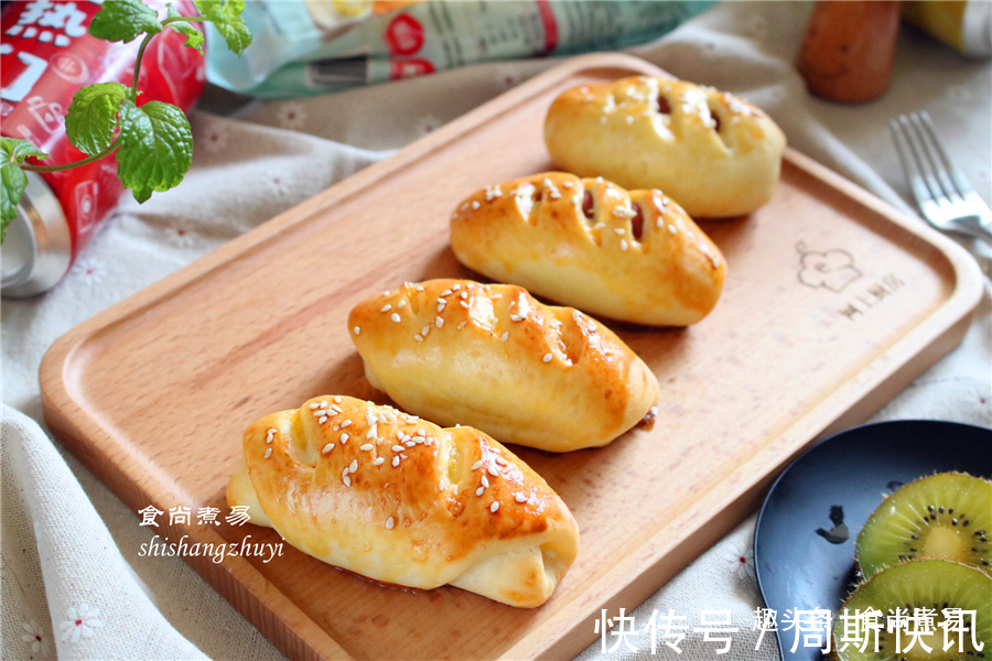 此款面包要收好，简单卷一卷，层次分明，香软可口，在家做方便
