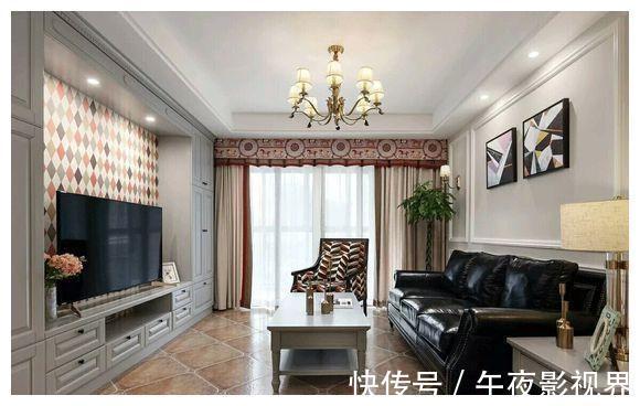 客厅|135平美式风格装修4个月，共花了23万，晒晒新房装修