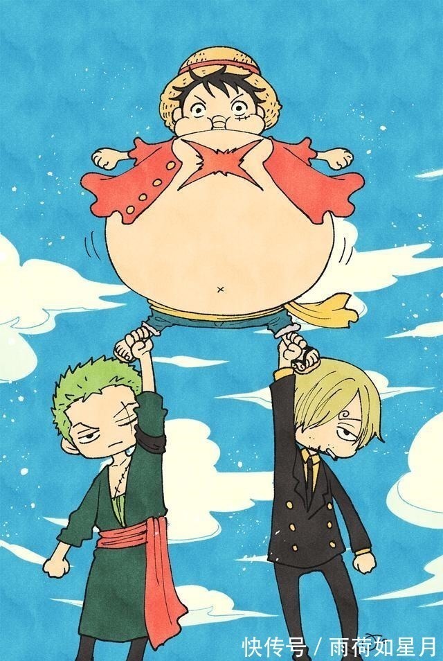 路飞|海贼王草帽团三大主力壁纸分享,三人版巨型大皇帝也有灵魂